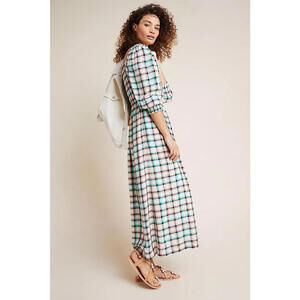 Maeve Cerie Smocked Midi Dress XS